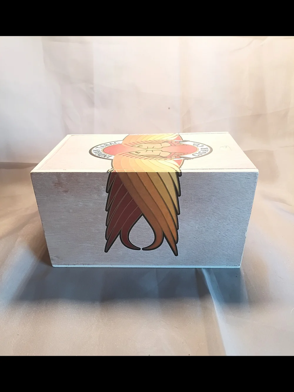 Decorative Storage Box in Brown and Orange